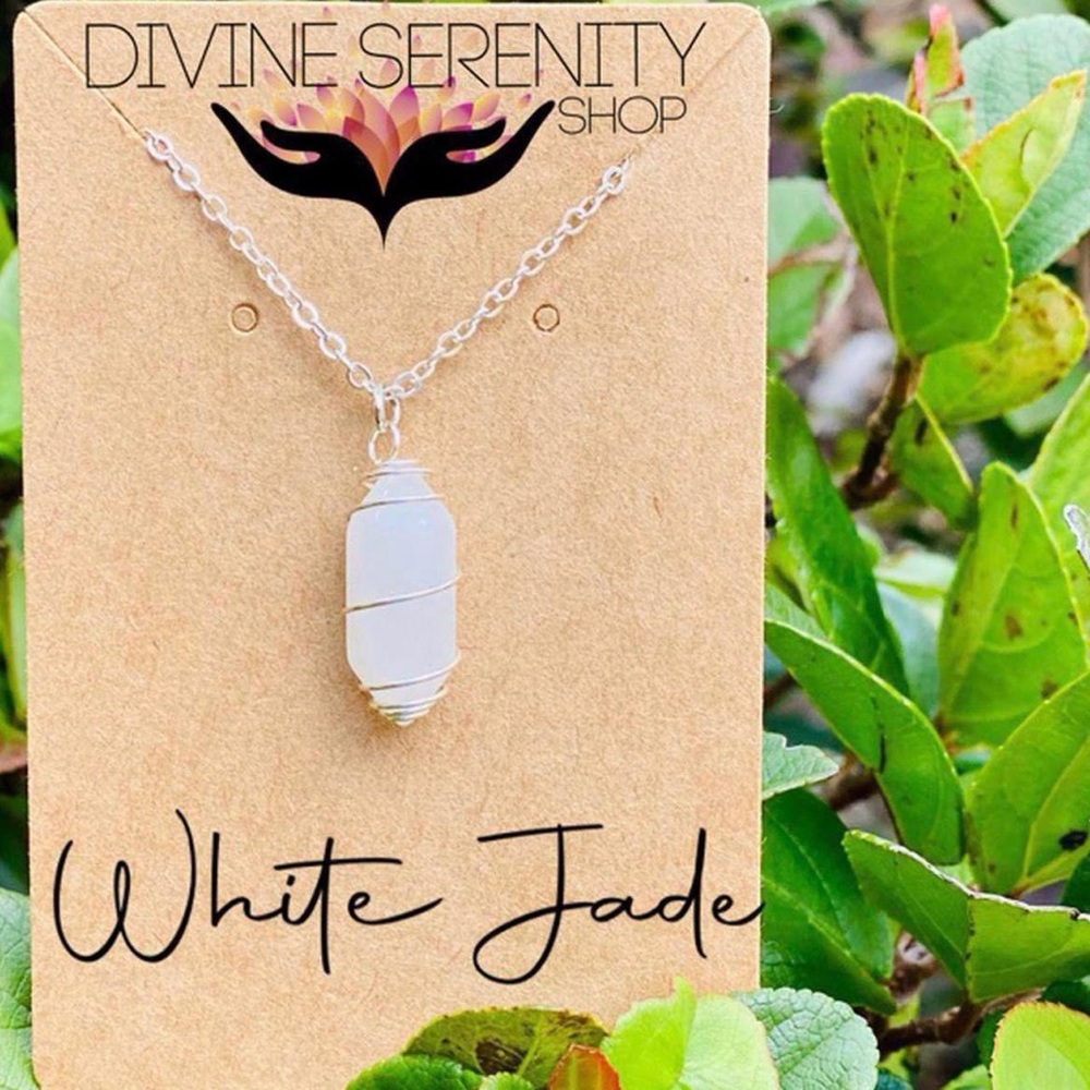 White Jade Crystal Necklace